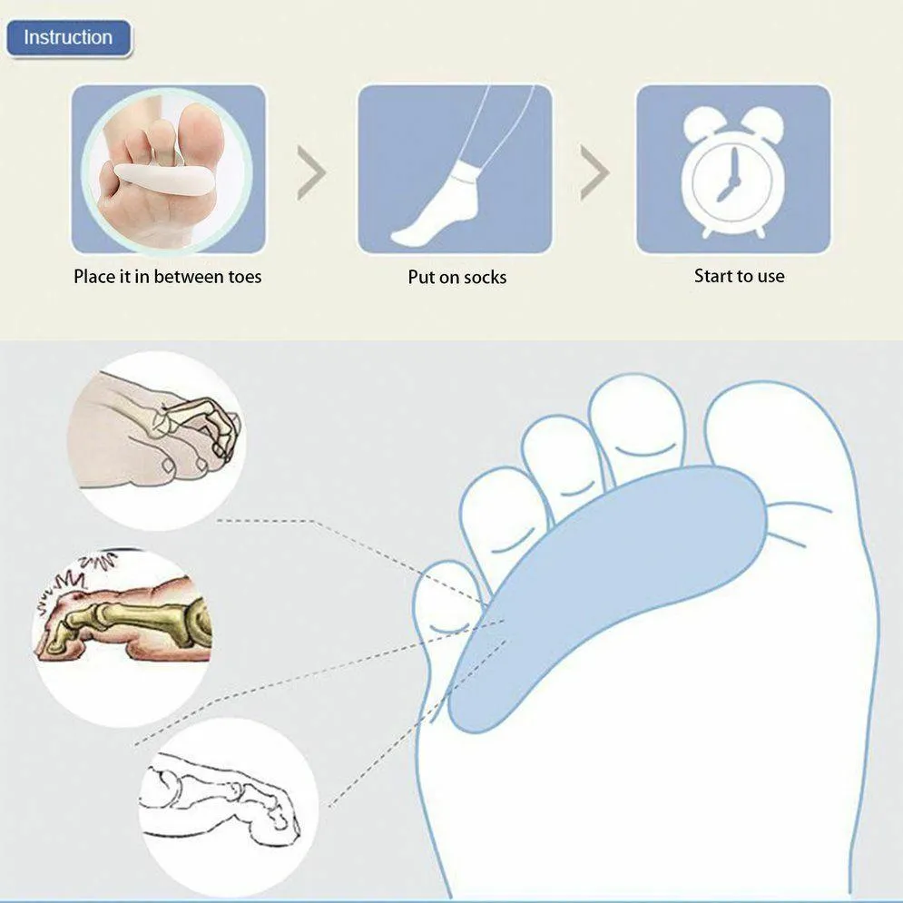 1 pair Hammer Toe Corrector (White)