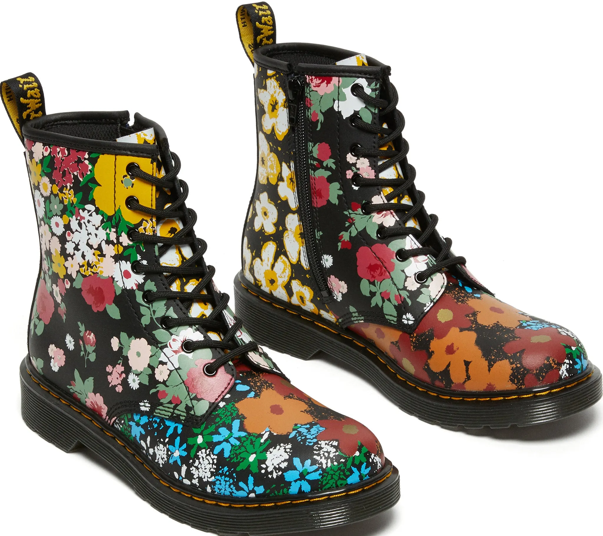 1460 Floral Mash Up Boots - Big Kids|-|Bottes 1460 Floral Mash Up - Grand Enfant