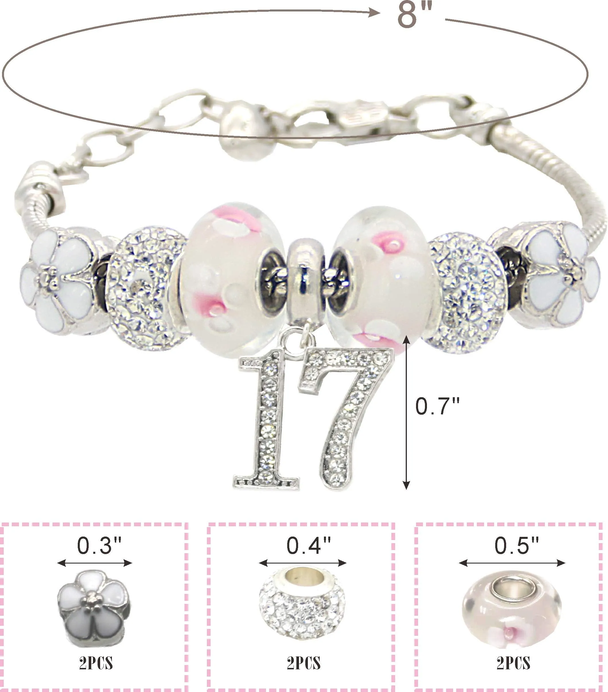 17th Birthday Gifts for Girl, 17th Birthday, 17 Year Old Birthday, 17th Birthday Bracelet