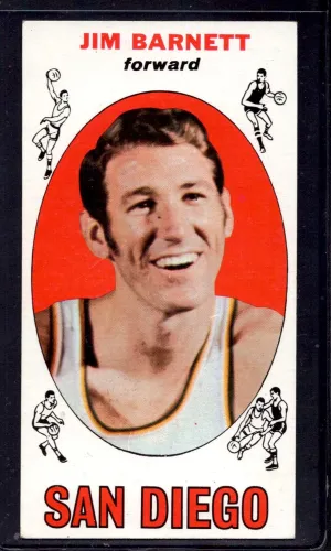 1969-70 Topps #51 Jim Barnett San Diego Rockets Rookie Basketball Cards