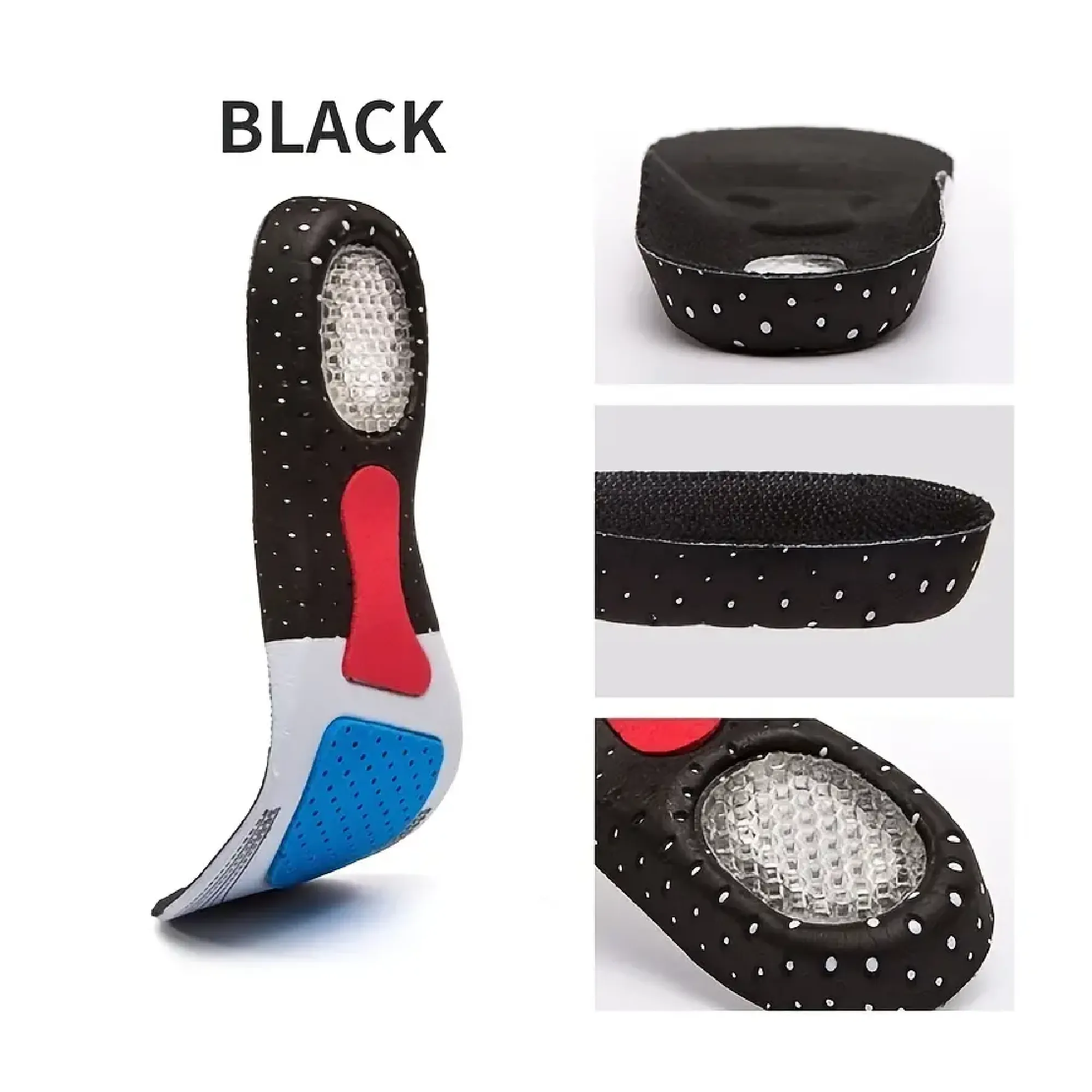 1pair Comfortable Silicone Insoles With Shock-absorbing Technology For Pain-free Feet