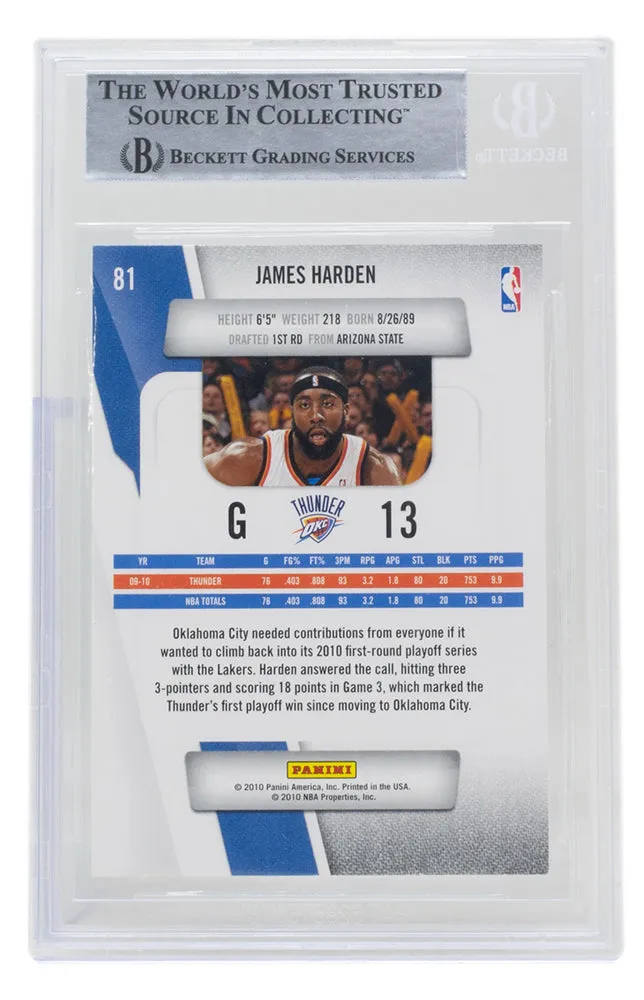 2010-11 James Harden Signed Oklahoma City Thunder  Prestige Rookie Card #81 BAS