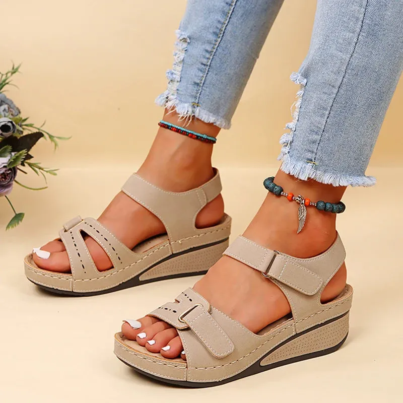 2024 New Sandals Shoes Women Soft Women's Sandals Slip On Open Toe Walking Shoes Slipper Party Footwear Female Zapatillas Muje