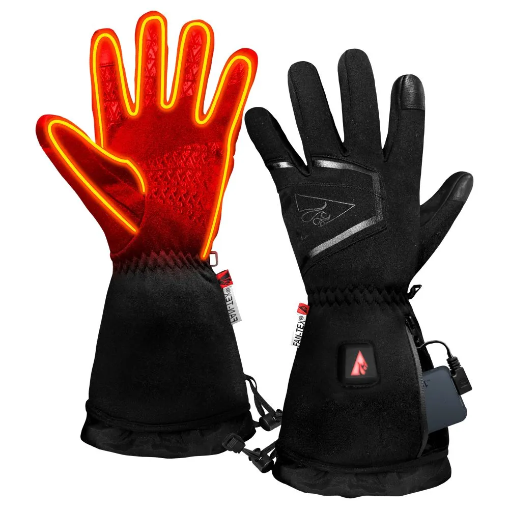 ActionHeat AH-FWGV-5V-M-L 5V Plush-Softshell Heated Gloves for Men - Black - L