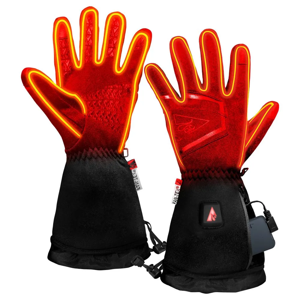 ActionHeat AH-FWGV-5V-M-L 5V Plush-Softshell Heated Gloves for Men - Black - L