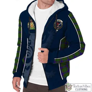 Adam Tartan Sherpa Hoodie with Family Crest and Lion Rampant Vibes Sport Style