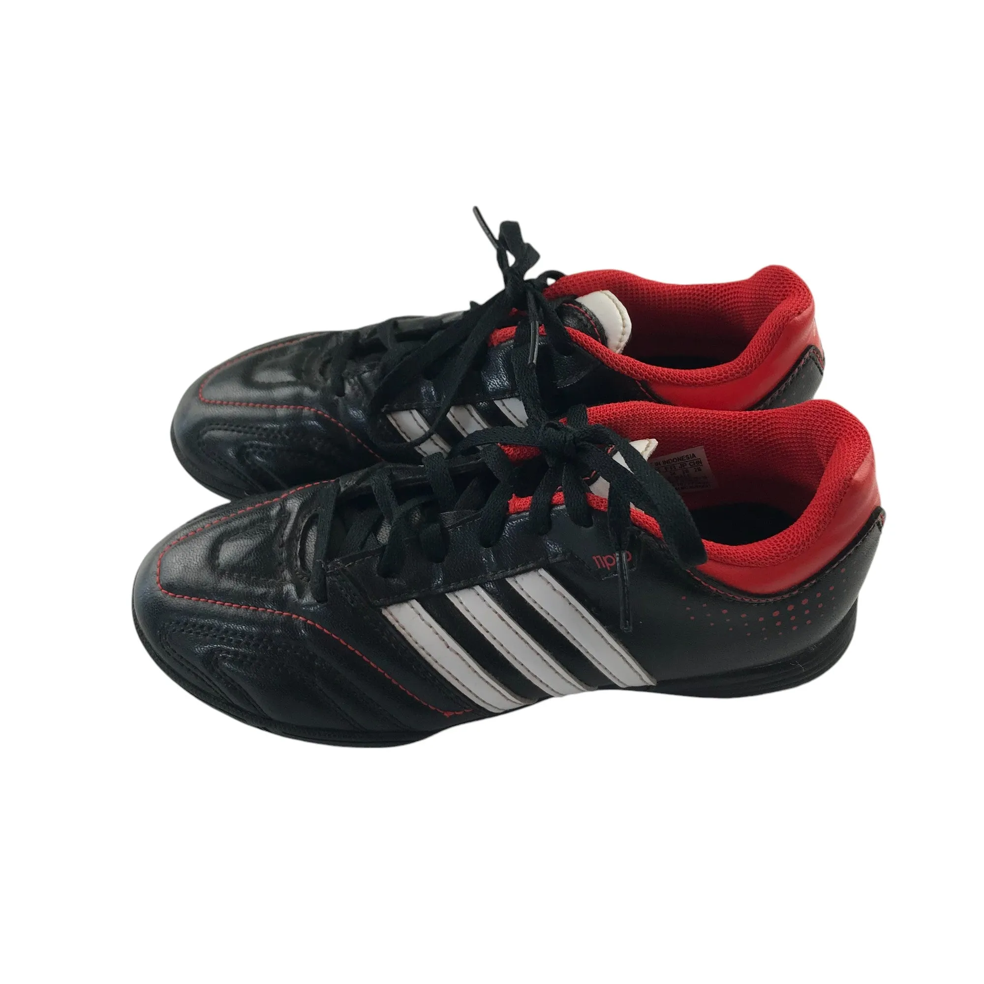 Adidas 11 Questra football boots shoe size 2 black and red astro turf