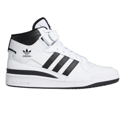 Adidas Men's Forum Mid Shoes - Core Black / Cloud White