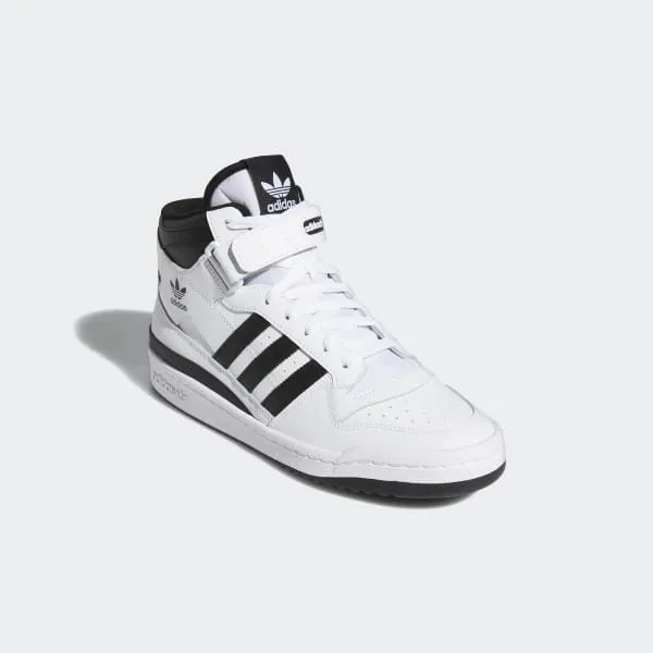 Adidas Men's Forum Mid Shoes - Core Black / Cloud White