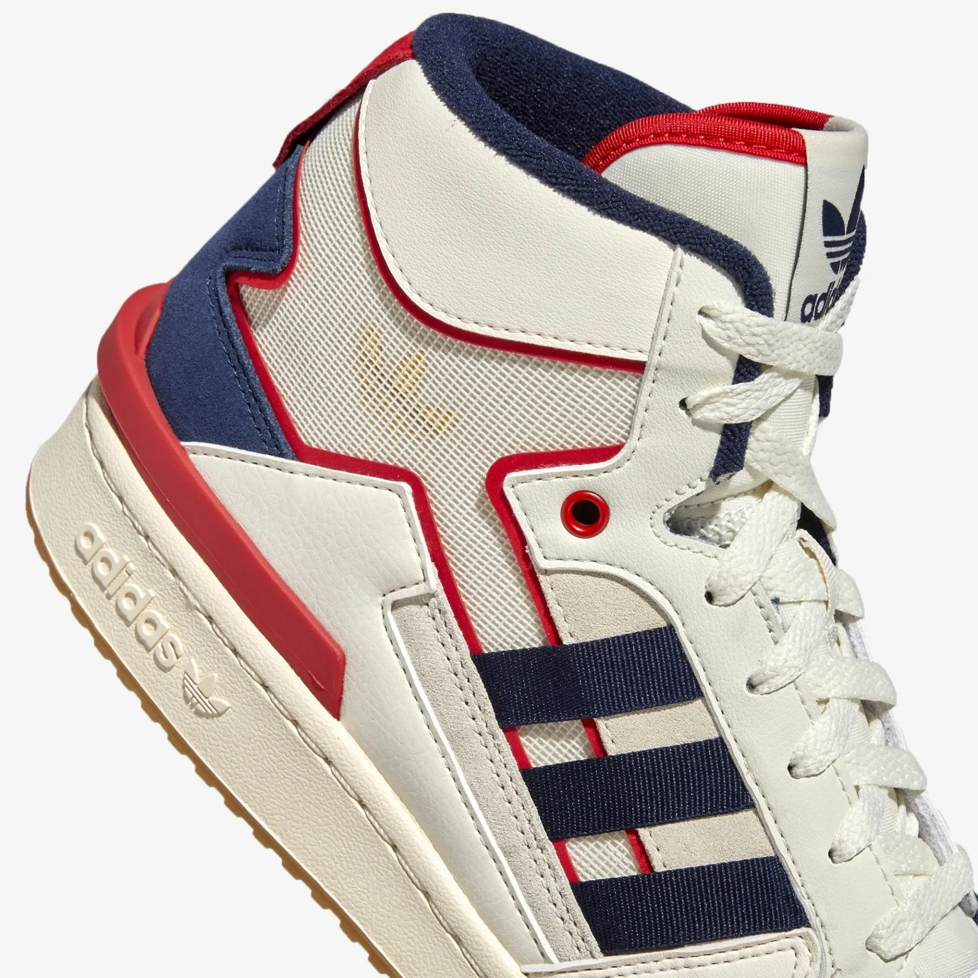 Adidas Originals | FORUM EXHIBIT MID  { COLLEGIATE NAVY / SCARLET