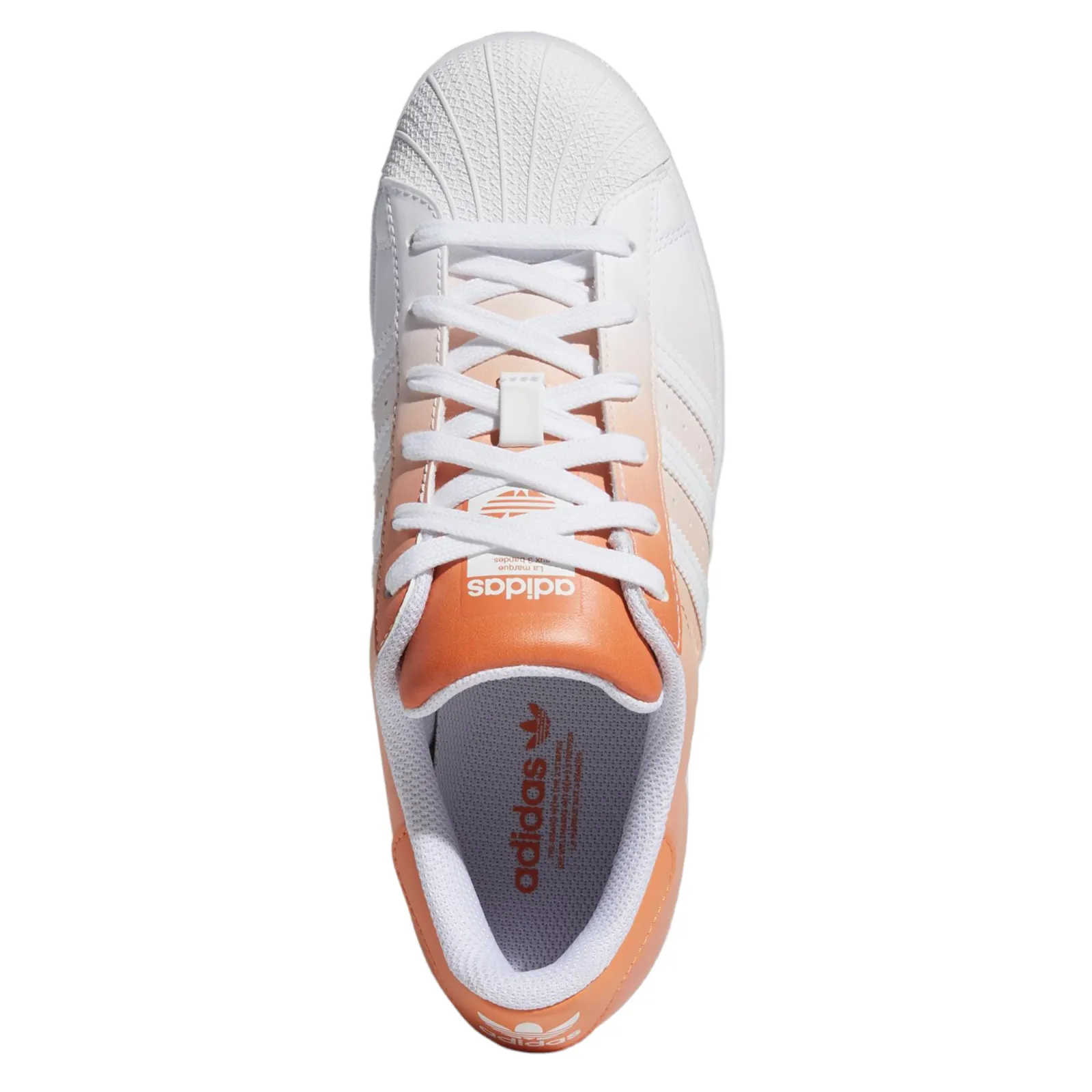 adidas Originals Womens Superstar Gradient Copper Shoes - White / Orange