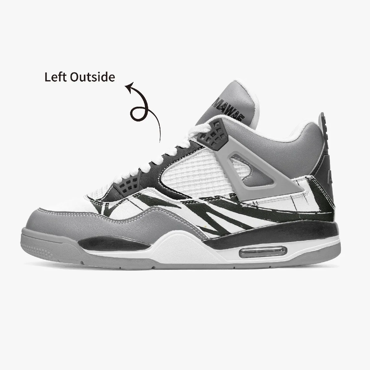 AJ4 Basketball Sneakers -Grey Sole and Greys