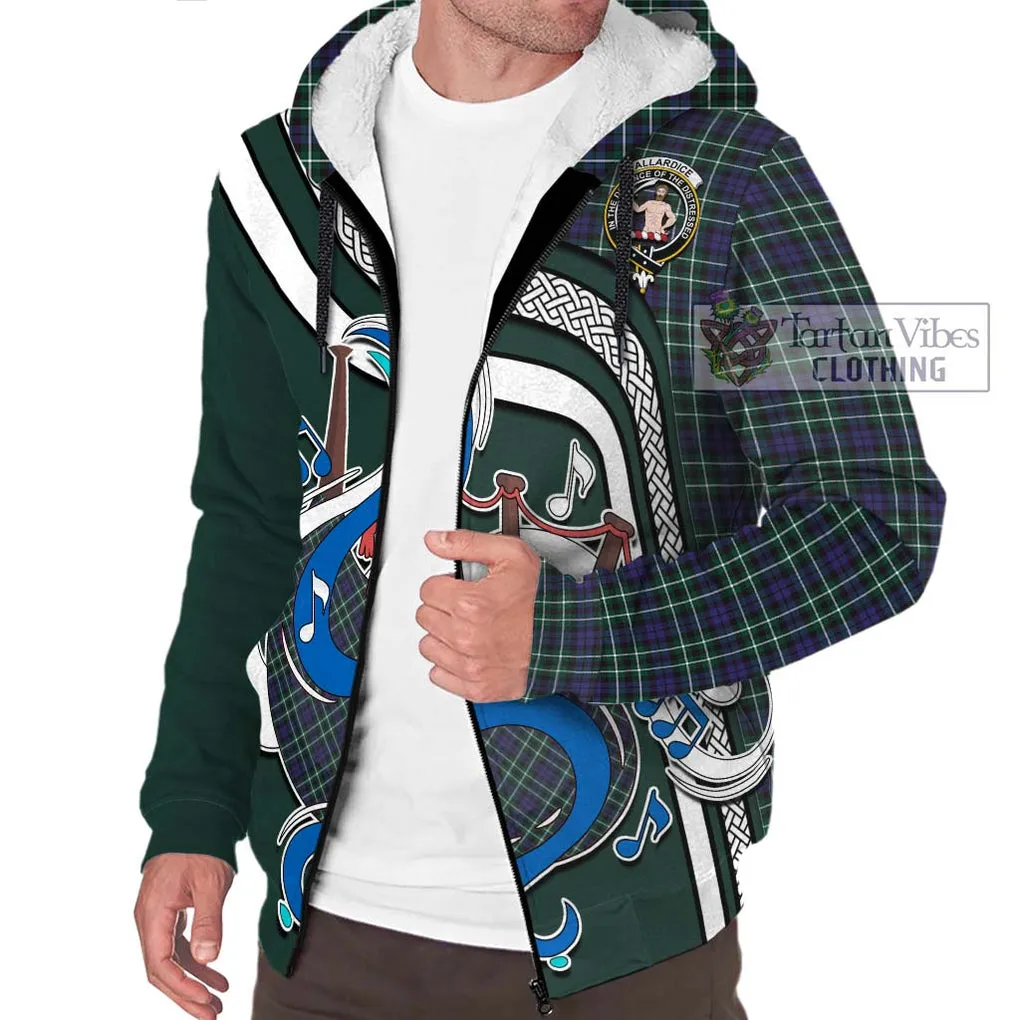 Allardice Tartan Sherpa Hoodie with Epic Bagpipe Style