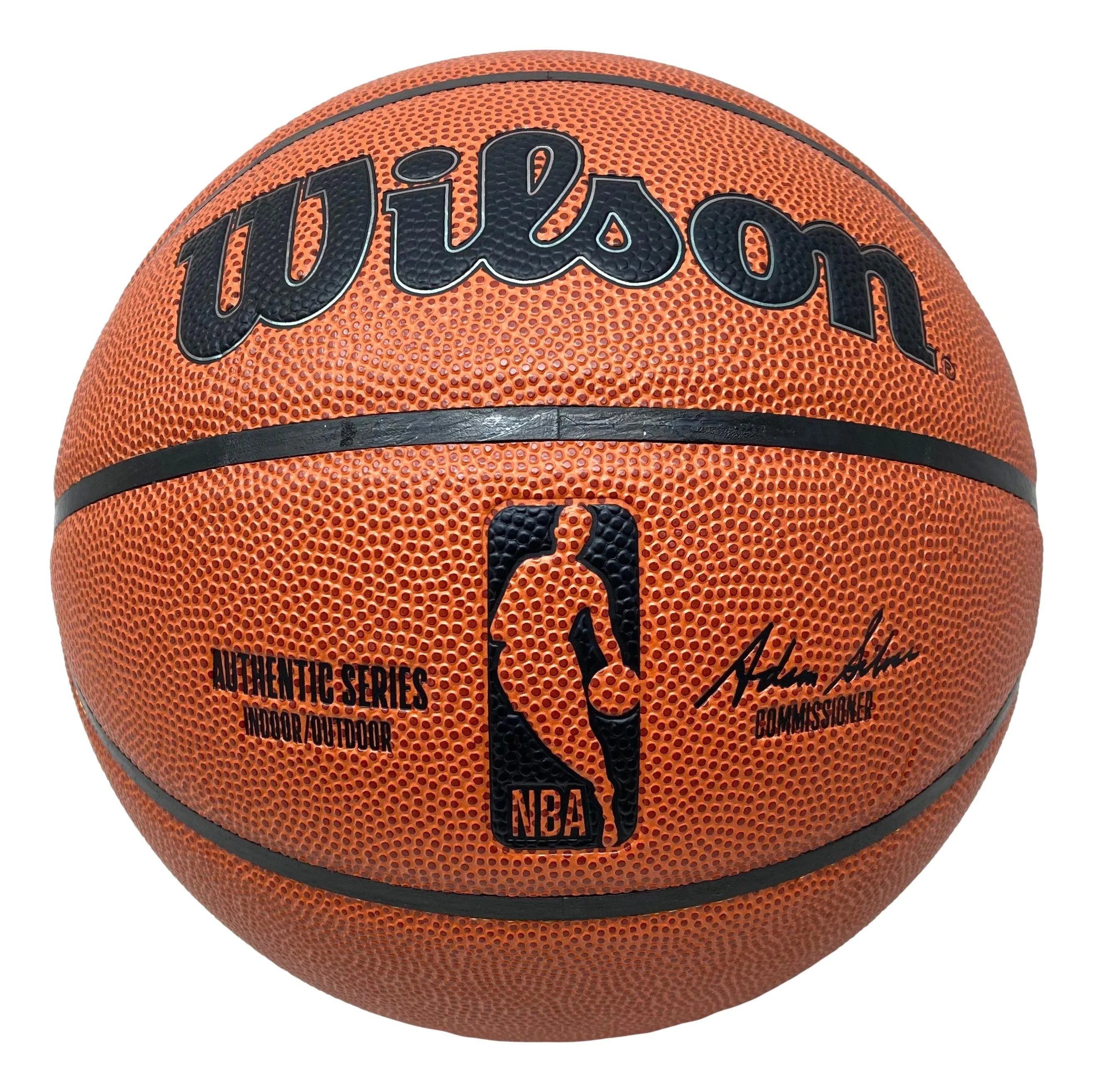 Allen Iverson 76ers Signed In Silver Wilson NBA I/O Replica Basketball JSA ITP