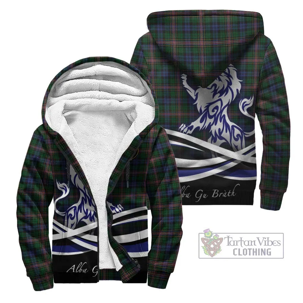 Allison Tartan Sherpa Hoodie with Alba Gu Brath Regal Lion Emblem