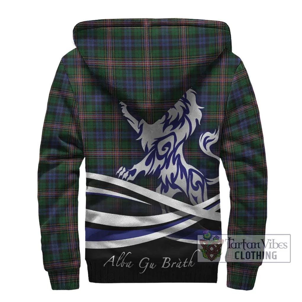 Allison Tartan Sherpa Hoodie with Alba Gu Brath Regal Lion Emblem