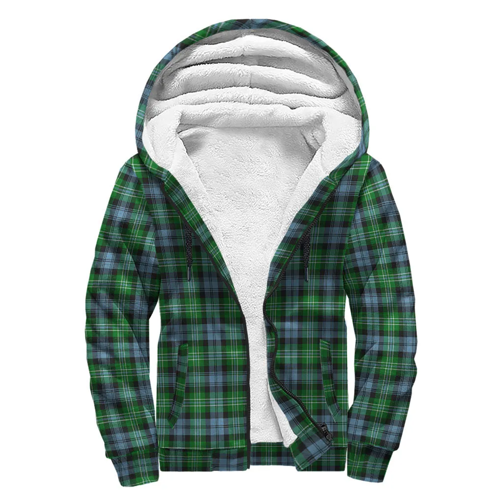 Arbuthnot Ancient Tartan Sherpa Hoodie with Family Crest