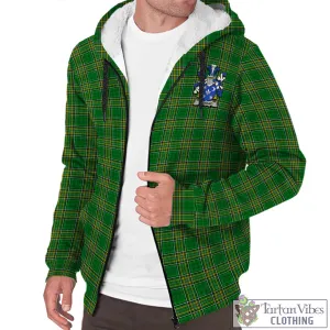 Aylward Irish Clan Tartan Sherpa Hoodie with Coat of Arms