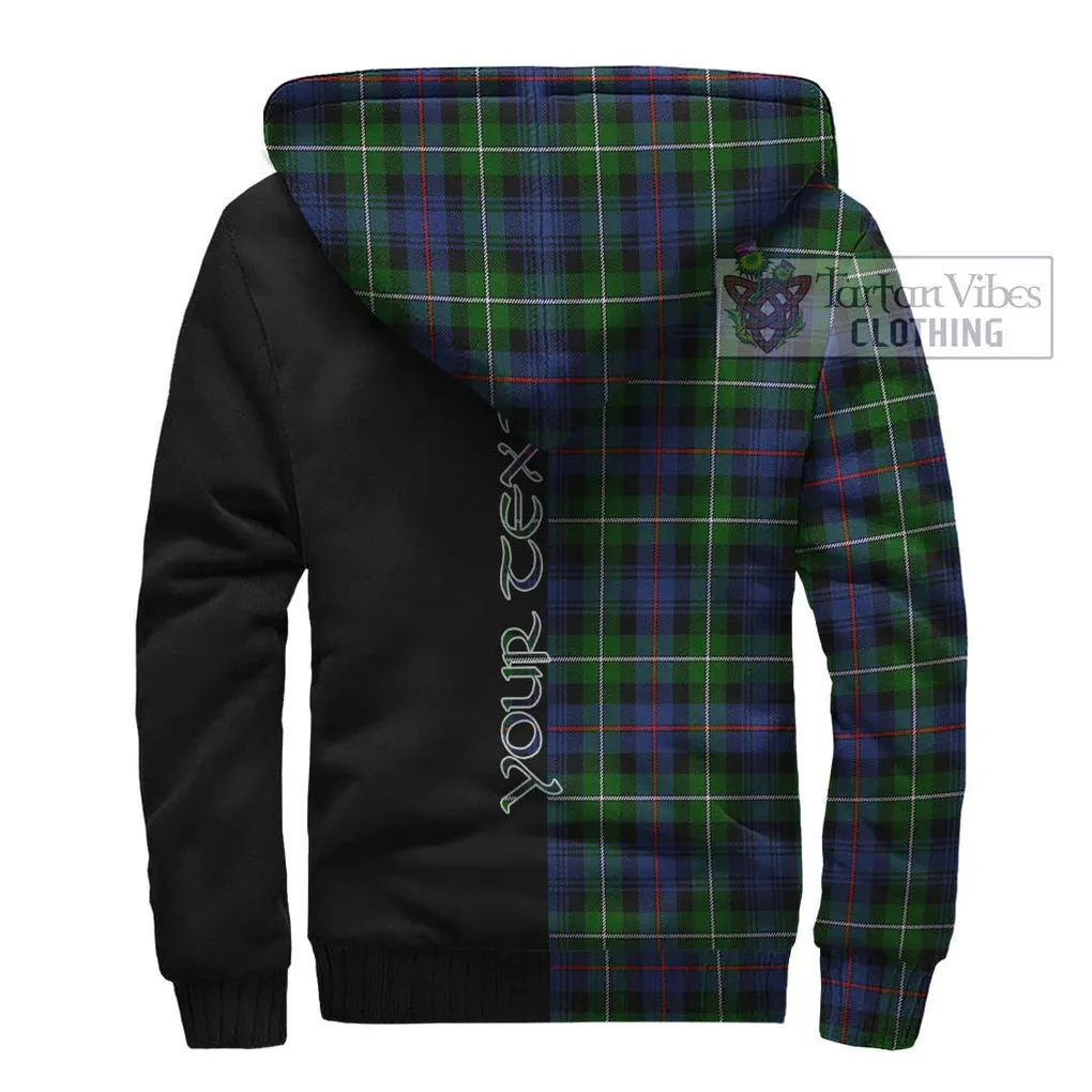 Baillie Tartan Sherpa Hoodie with Family Crest and Half Of Me Style