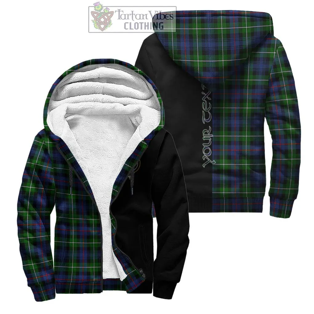 Baillie Tartan Sherpa Hoodie with Family Crest and Half Of Me Style