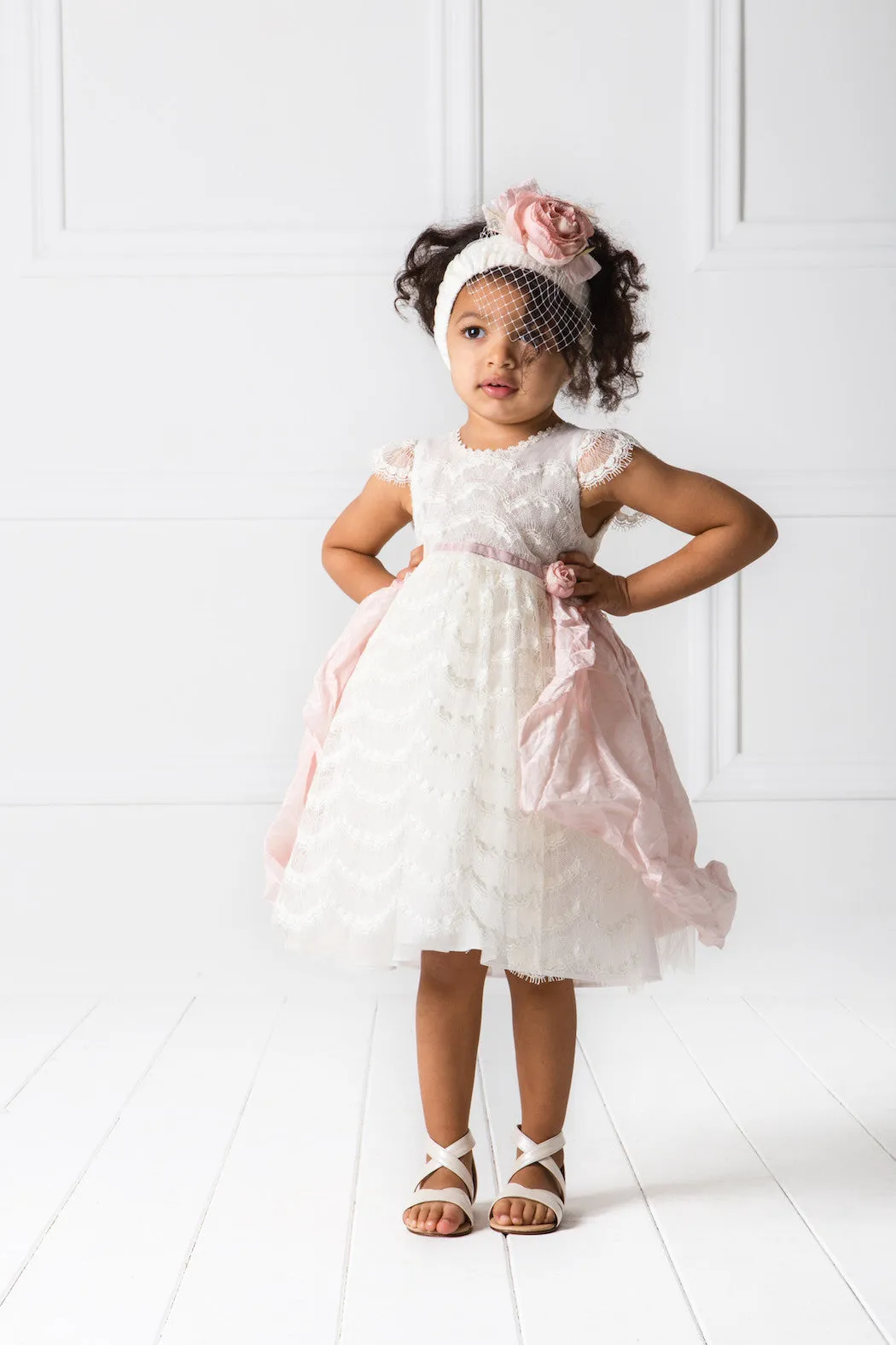 Baptism dress for girl set 2pcs-SALVATORA