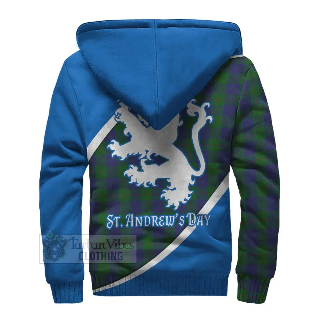 Barclay Family Crest Tartan Sherpa Hoodie Celebrate Saint Andrew's Day in Style