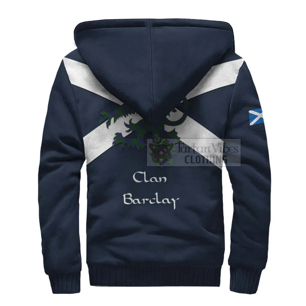 Barclay Tartan Lion Rampant Sherpa Hoodie  Proudly Display Your Heritage with Alba Gu Brath and Clan Name