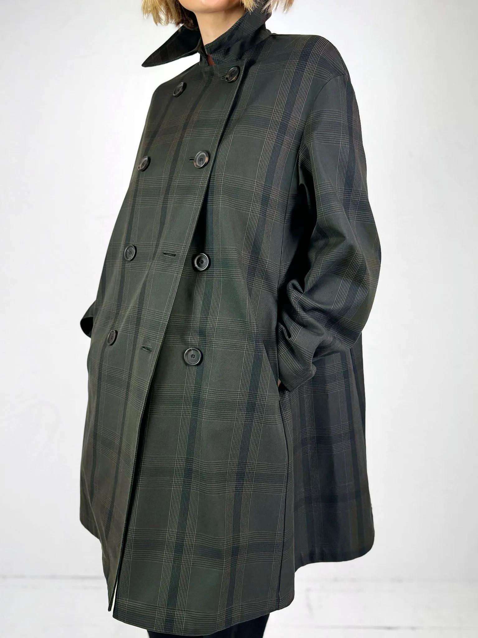 Barrie Water Resistant Glen Check Mac