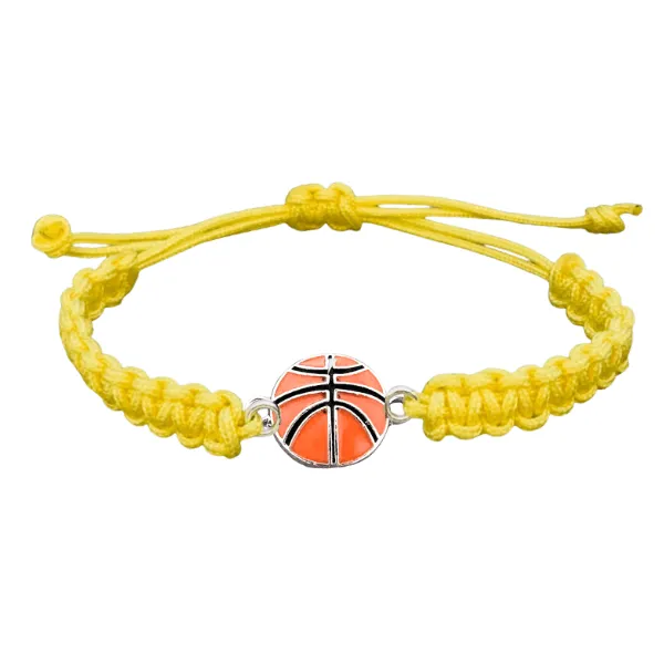 Basketball Charm Rope Bracelet - Pick Color