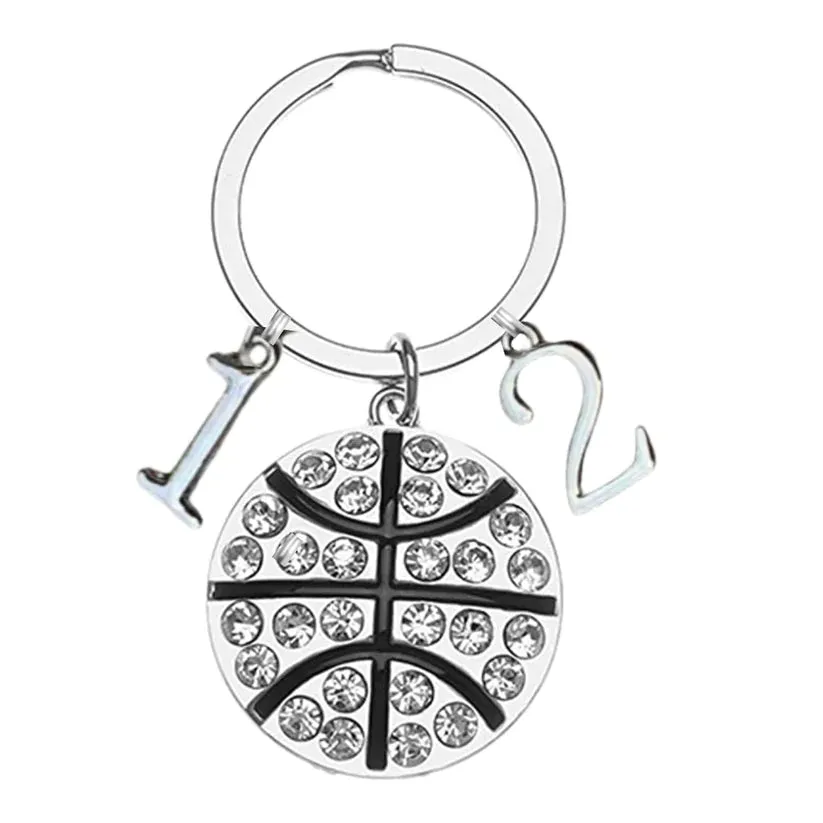 Basketball Rhinestone Keychain