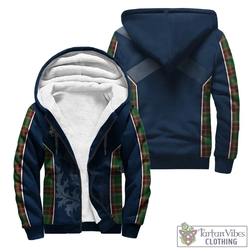 Baxter Tartan Sherpa Hoodie with Family Crest and Scottish Thistle Vibes Sport Style