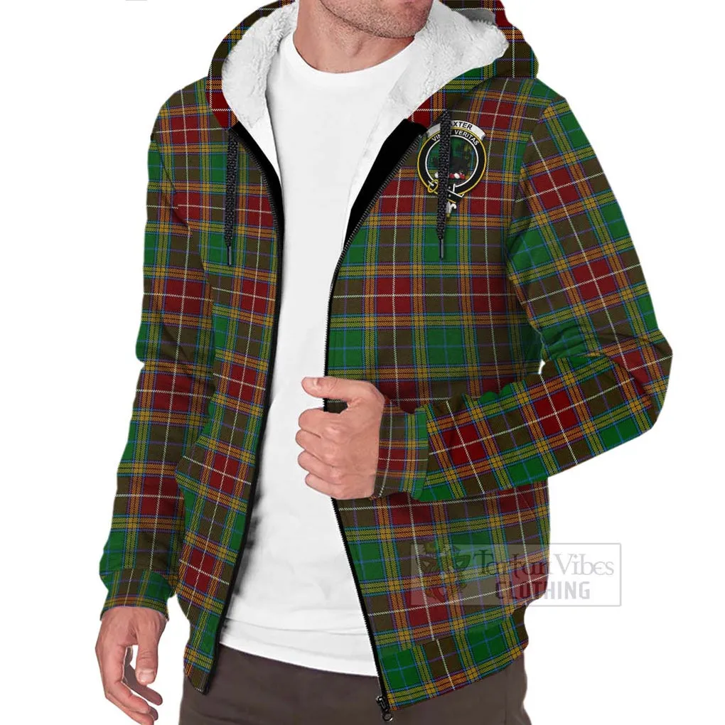 Baxter Tartan Sherpa Hoodie with Family Crest Celtic Skull Style