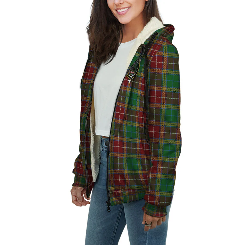 Baxter Tartan Sherpa Hoodie with Family Crest