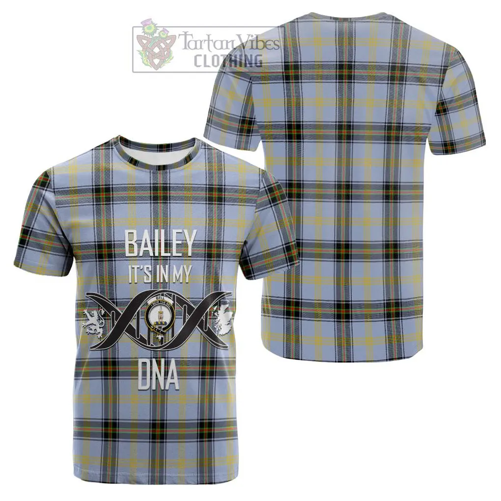 Bell Tartan Cotton T-shirt with Family Crest DNA In Me Style