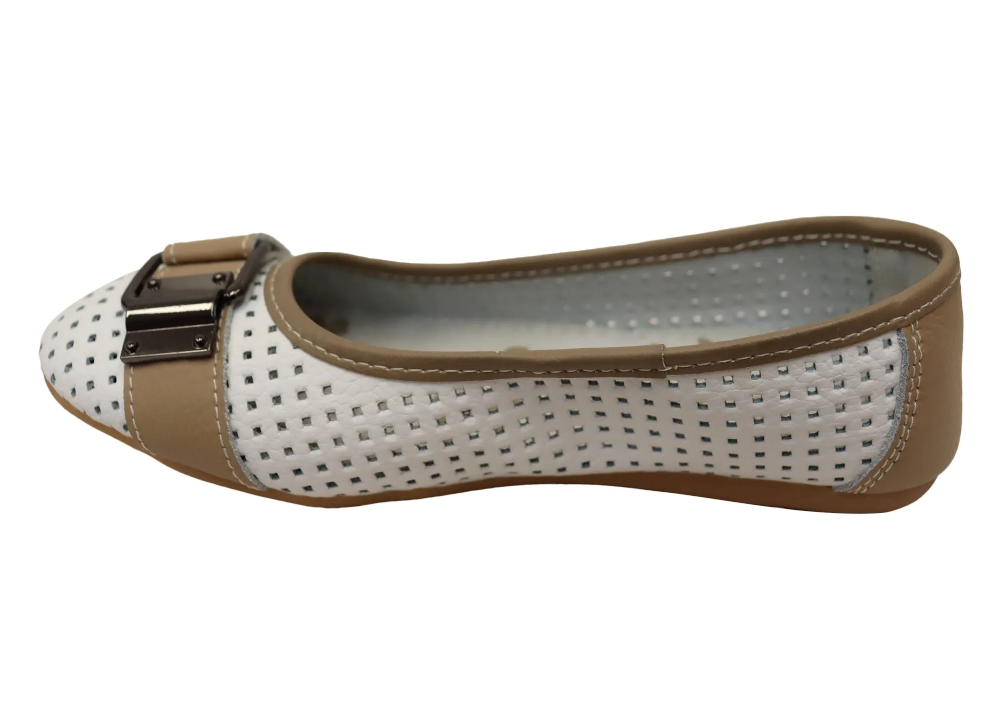 Bellissimo Saxona Womens Soft Leather Comfortable Flats