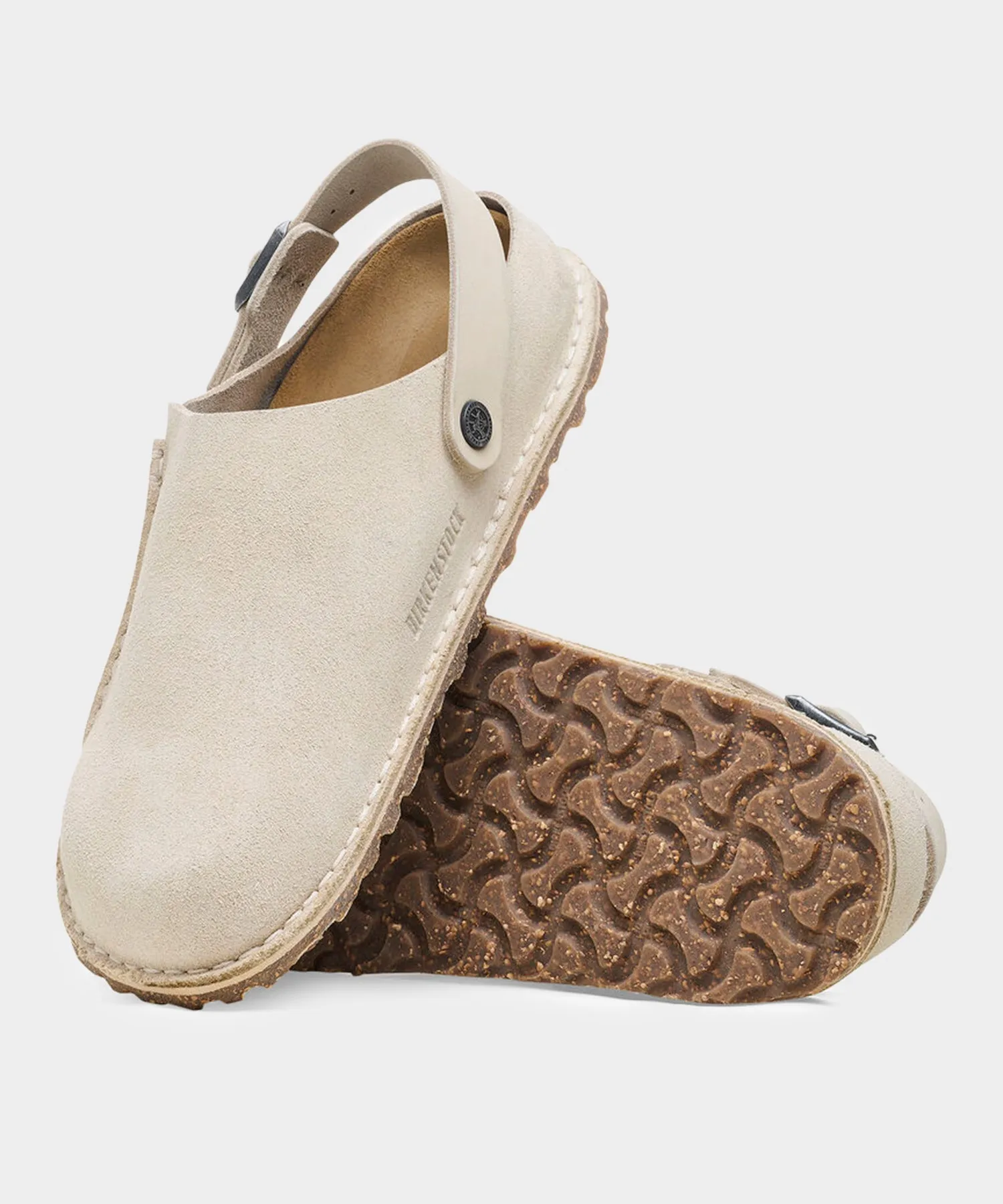 Birkenstock Lutry Premium Suede in Eggshell