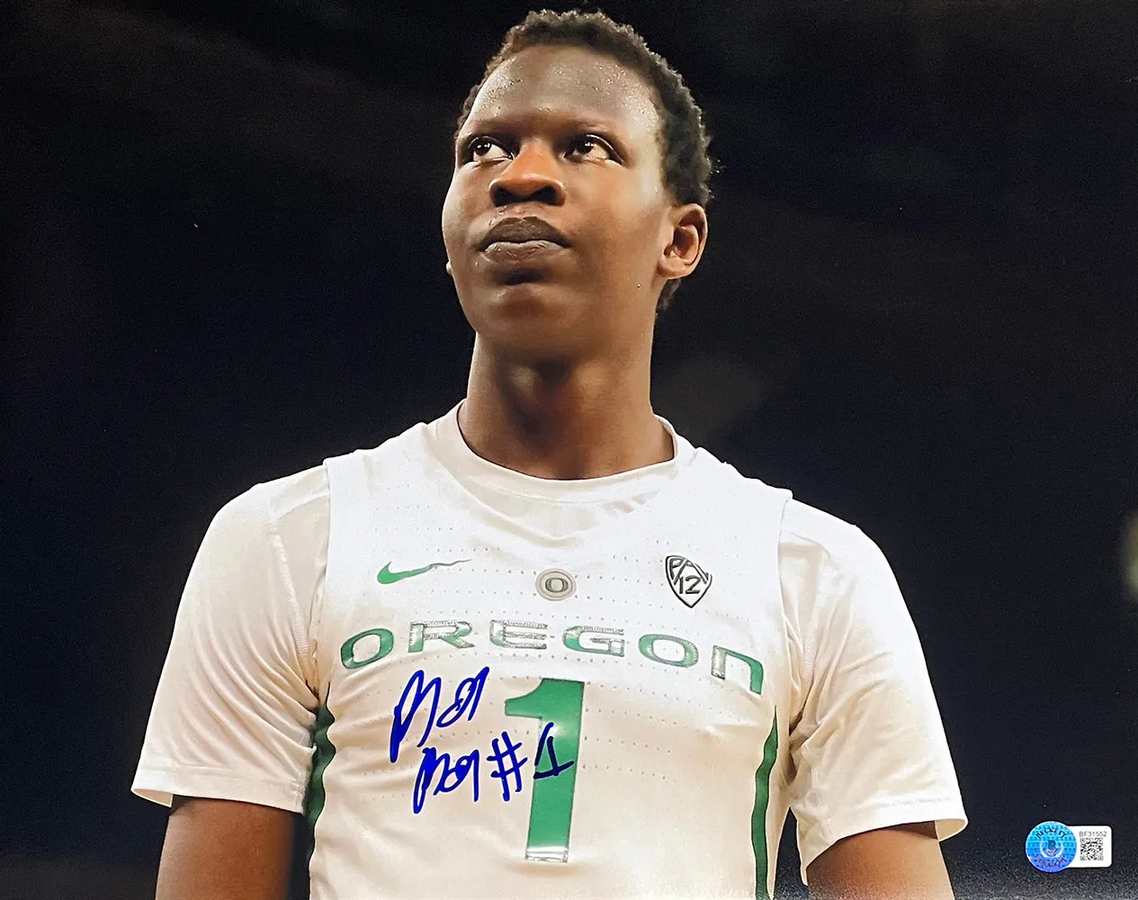 Bol Bol Signed 11x14 Oregon Ducks Basketball Photo BAS