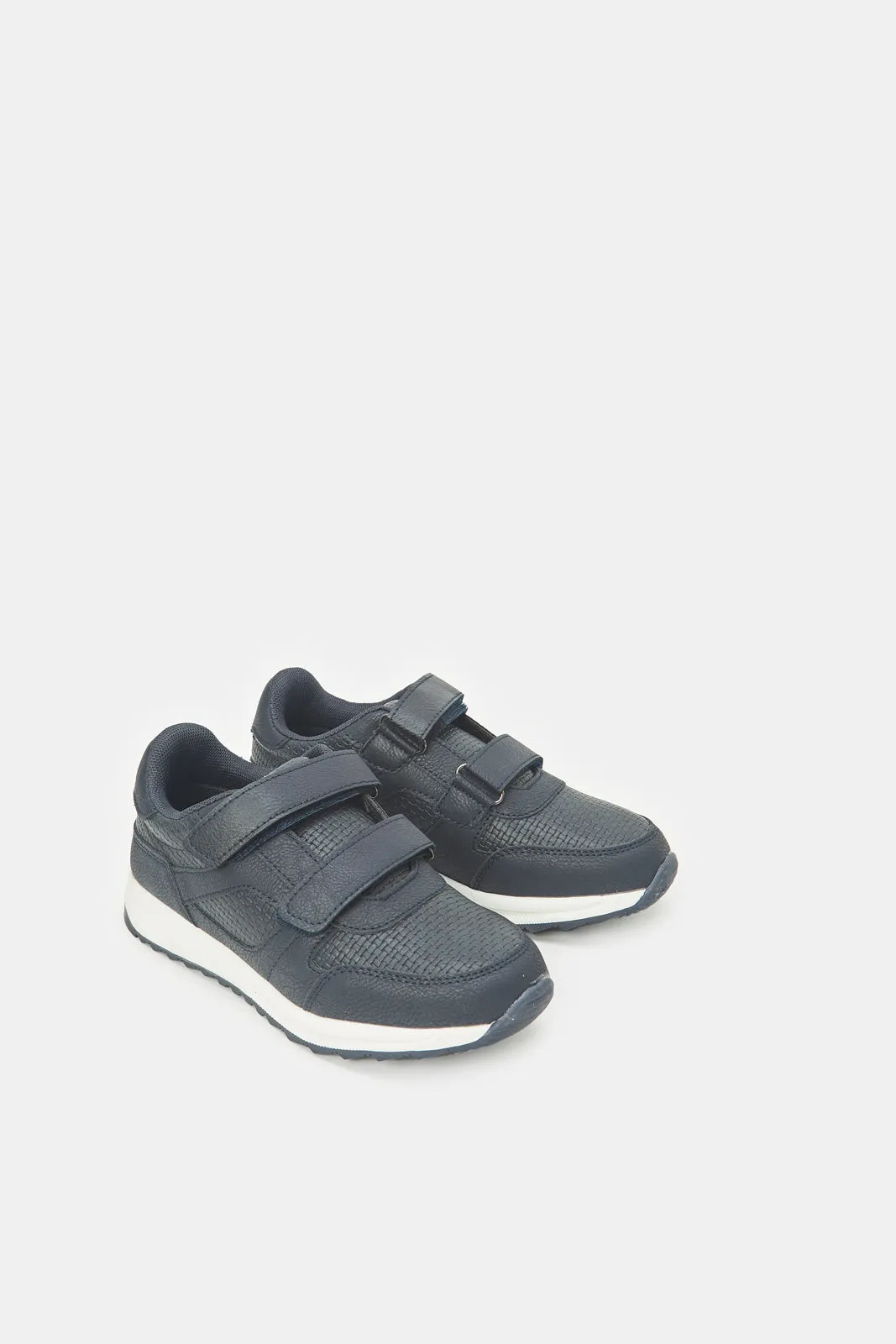 Boys  Navy Material Block Sneaker