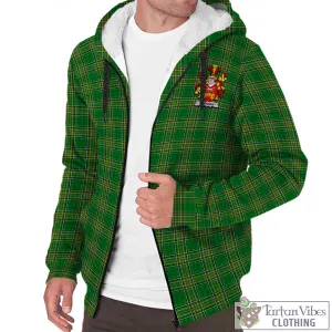 Brennan Irish Clan Tartan Sherpa Hoodie with Coat of Arms