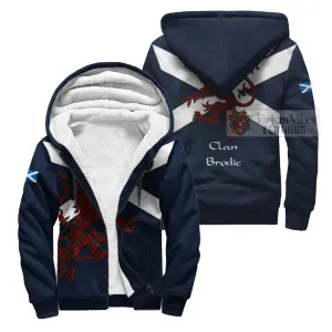 Brodie Tartan Lion Rampant Sherpa Hoodie  Proudly Display Your Heritage with Alba Gu Brath and Clan Name