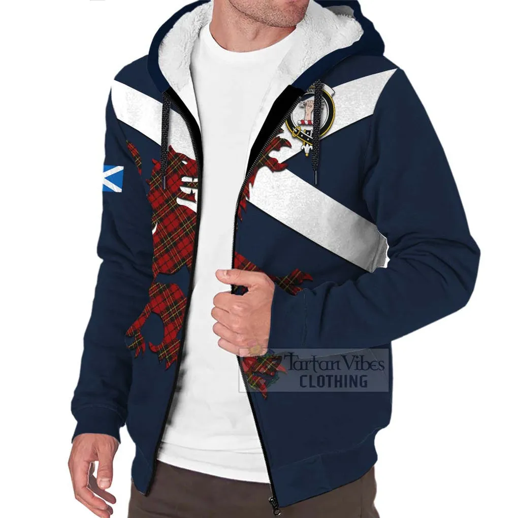 Brodie Tartan Lion Rampant Sherpa Hoodie  Proudly Display Your Heritage with Alba Gu Brath and Clan Name