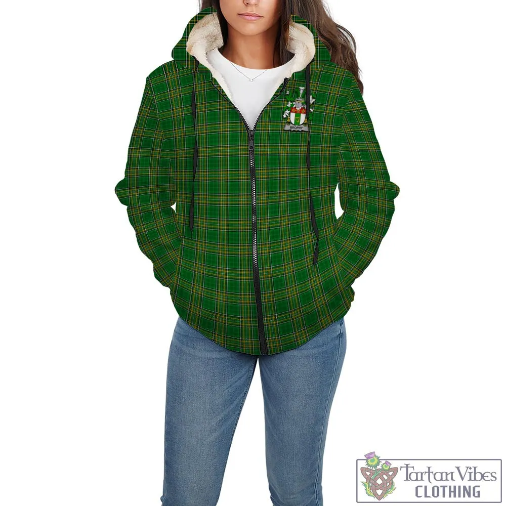 Brophy Irish Clan Tartan Sherpa Hoodie with Coat of Arms