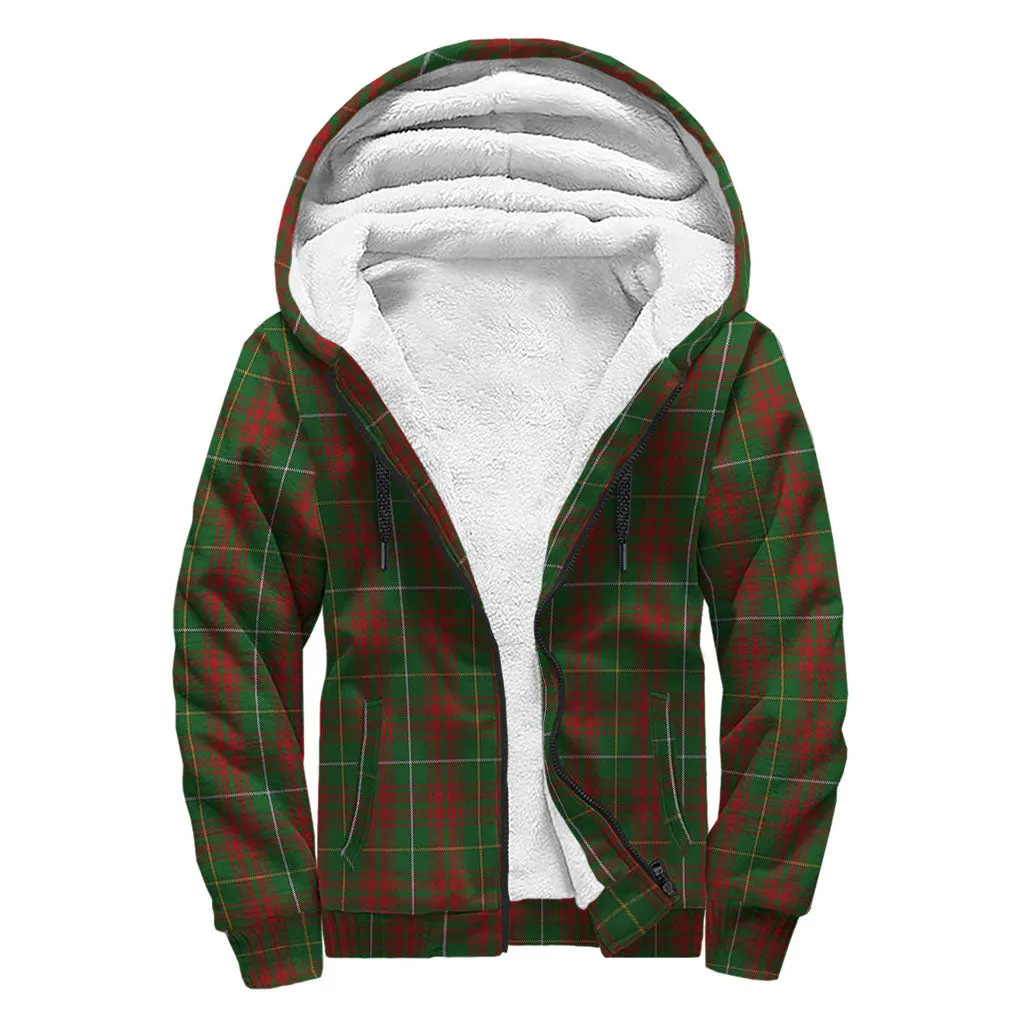 Bruce Hunting Tartan Sherpa Hoodie with Family Crest