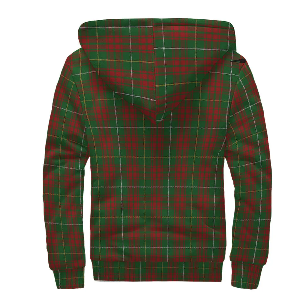 Bruce Hunting Tartan Sherpa Hoodie with Family Crest