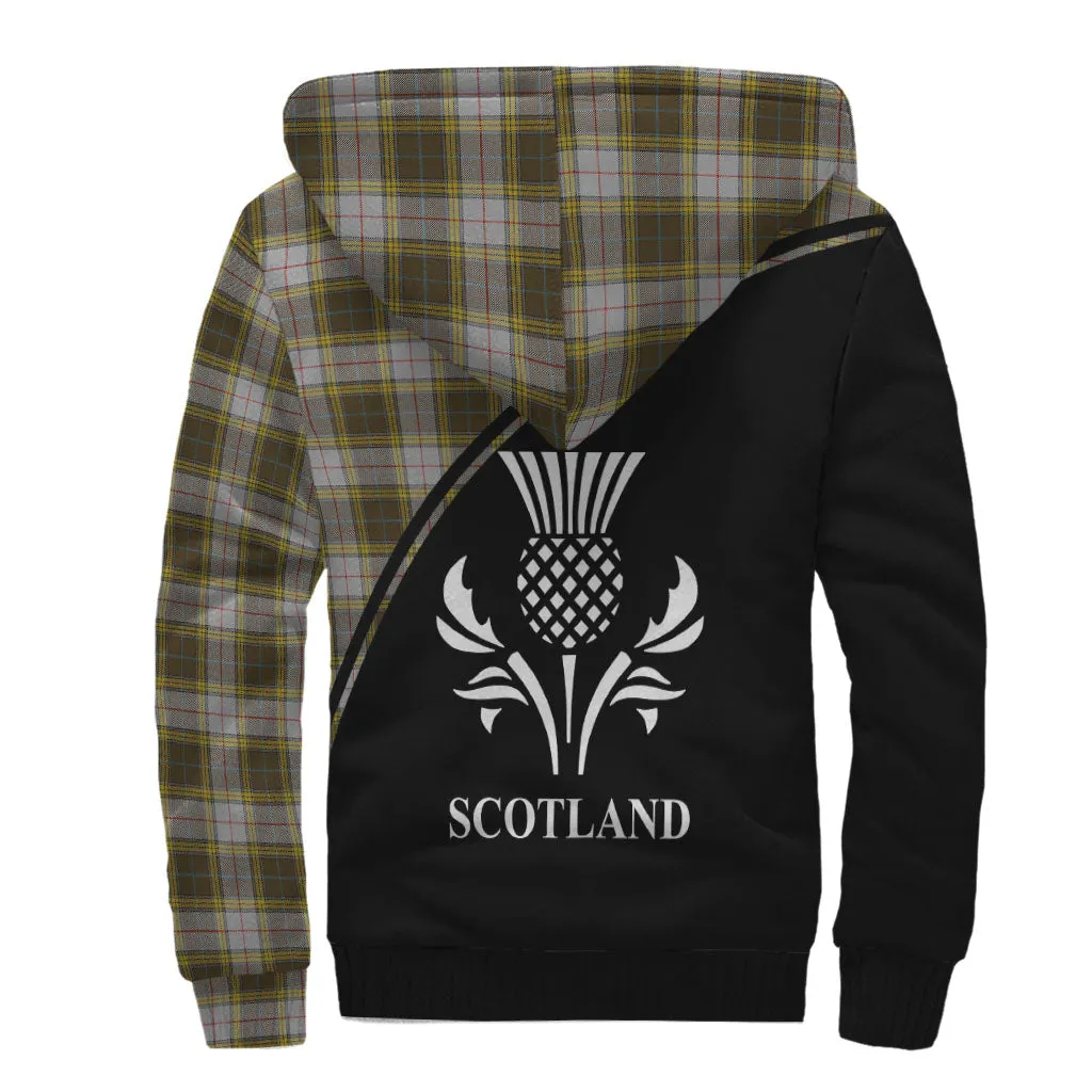 Buchanan Dress Tartan Sherpa Hoodie with Family Crest Curve Style