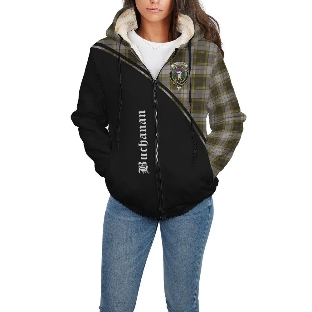 Buchanan Dress Tartan Sherpa Hoodie with Family Crest Curve Style