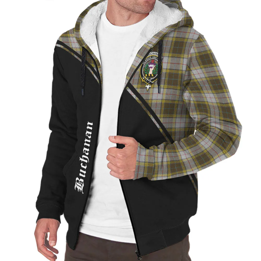 Buchanan Dress Tartan Sherpa Hoodie with Family Crest Curve Style