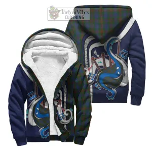 Buchanan Hunting Tartan Sherpa Hoodie with Epic Bagpipe Style