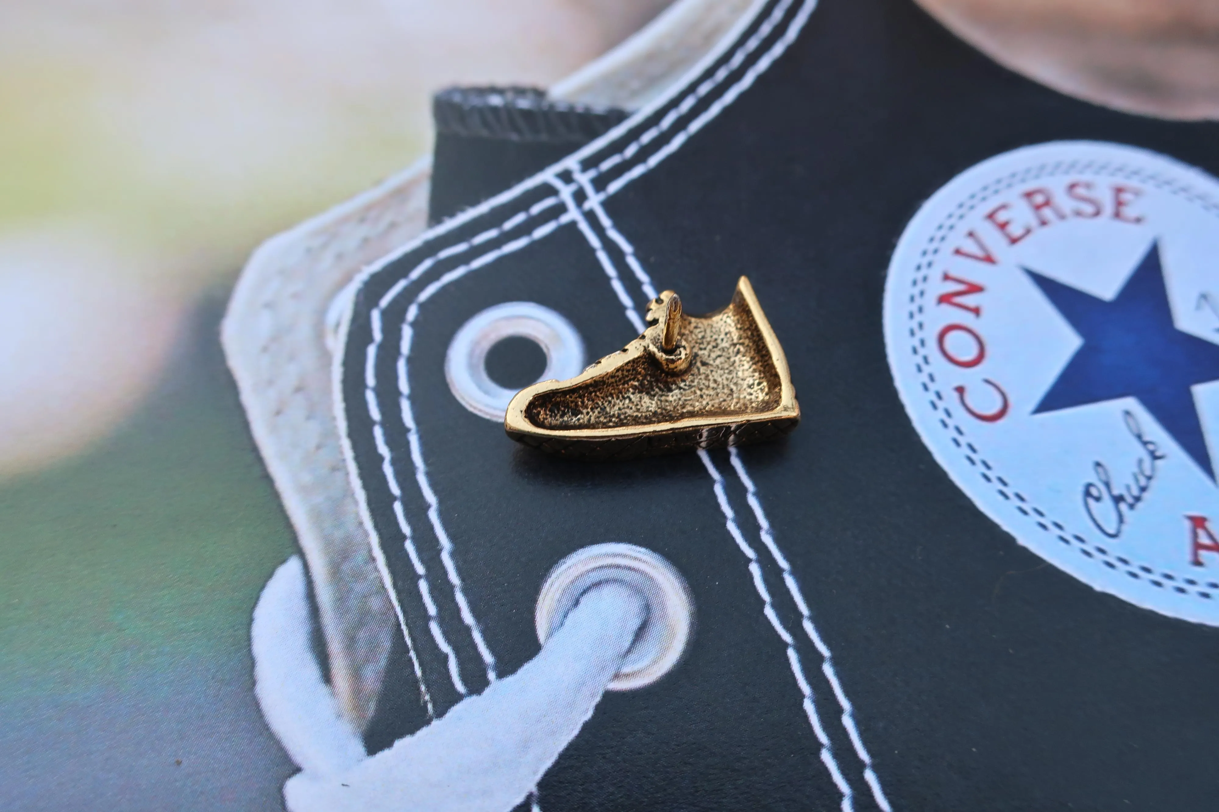 Converse Chuck Taylors Gold Lapel Pin