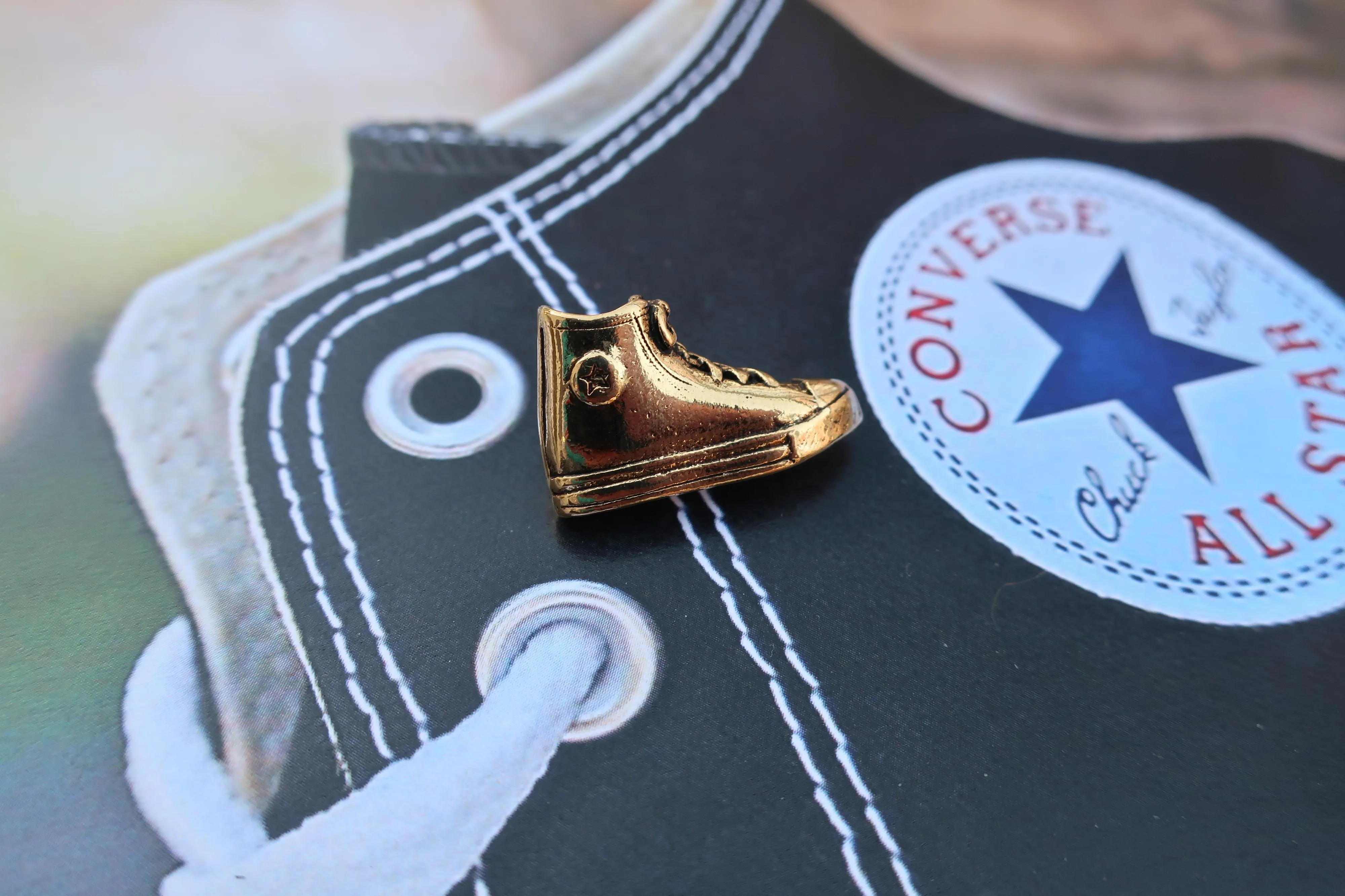 Converse Chuck Taylors Gold Lapel Pin